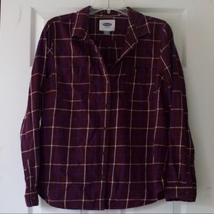 OLD NAVY Gridded Button-Up Flannel
